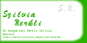 szilvia merkli business card